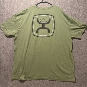 Hooey Tee Shirt Mens 3XL military green Graphic Soft Rodeo Western Farm NWT